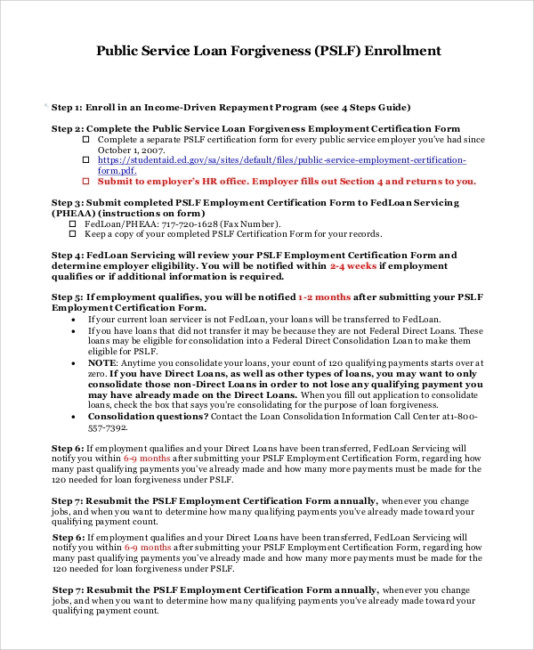 PSLF Enrollment Form