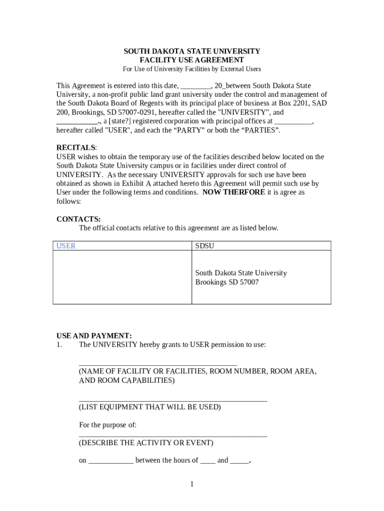 South Dakota State University Human Resources PSLF Form